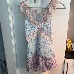 Love shack fancy silk color dress floral